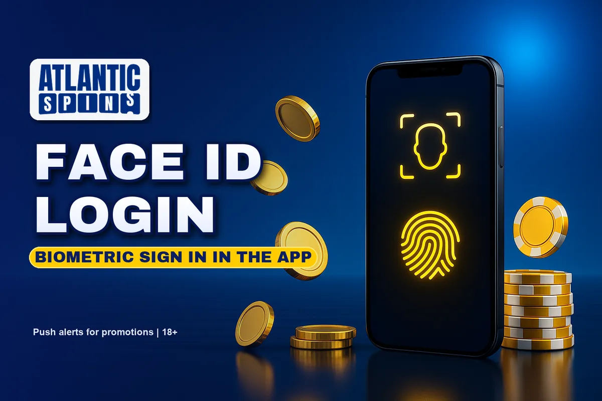 Atlantic Spins app biometric login